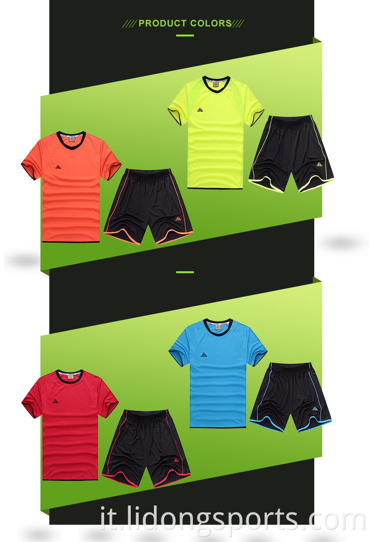 Kit calcistici personalizzati a buon mercato maschile da calcio da calcio Maker Soccer Jersey Sports Set allenamento